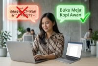 wanita Indonesia yang lega menemukan cara membuat password kuat menggunakan konsep passphrase panjang