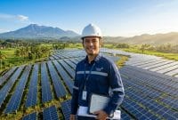 Inovasi perusahaan energi terbarukan di Indonesia dalam membangun fasilitas energi bersih.