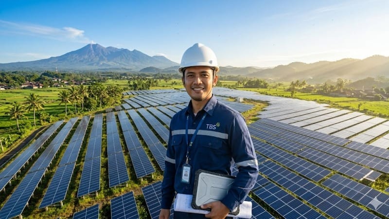 Inovasi perusahaan energi terbarukan di Indonesia dalam membangun fasilitas energi bersih.