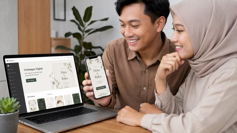 Memilih antara undangan digital gratis atau berbayar untuk pernikahan