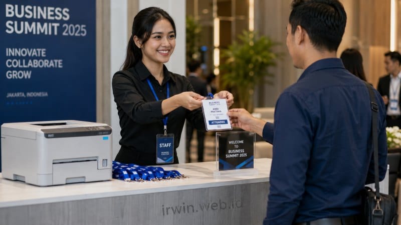 Persiapan dan cara menyiapkan printer untuk seminar agar antrean registrasi berjalan lancar